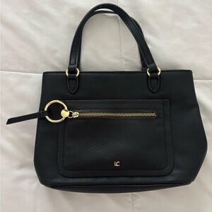 Liz Claiborne Black Tote with Gold Accents